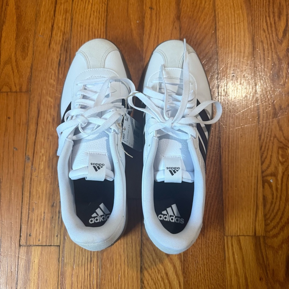 Adidas Classic White and Black Trainers